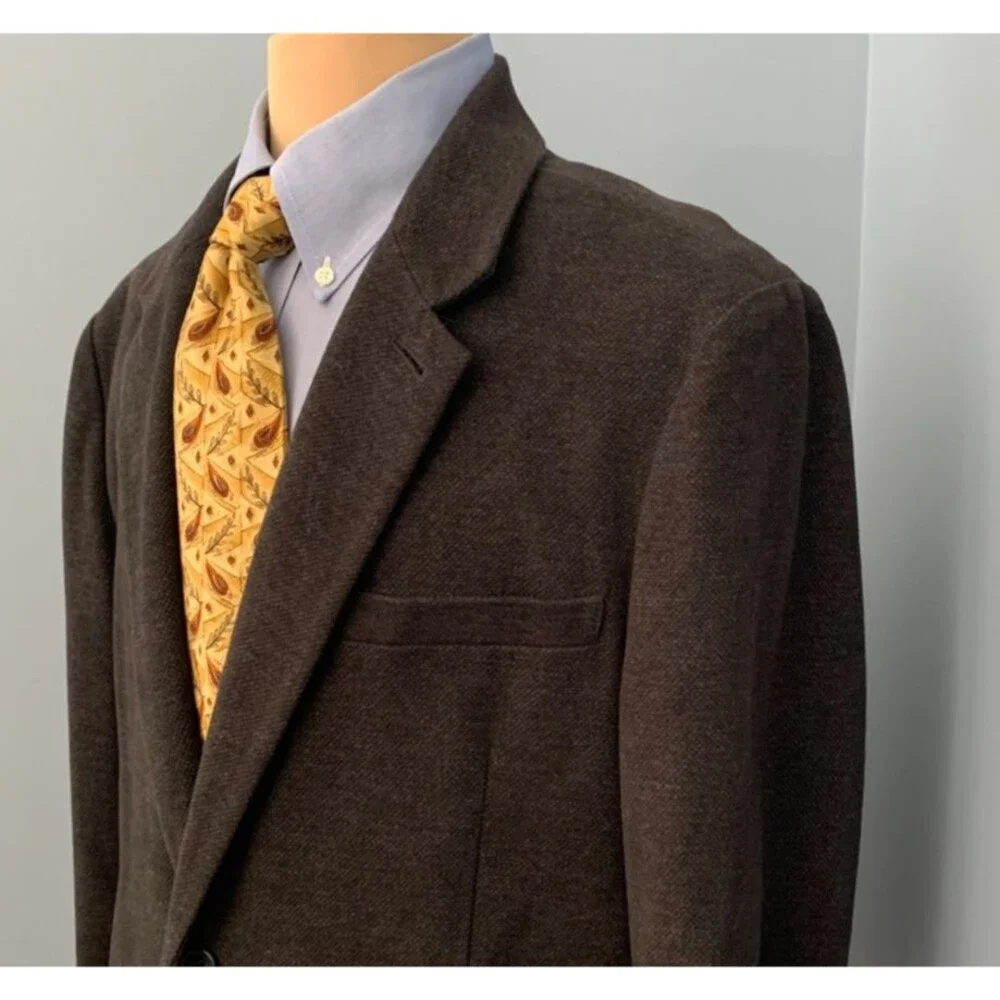 Vintage Gap Blazer Mens XL Tweed Micro Check Textured Cotton Jacket Sportcoat